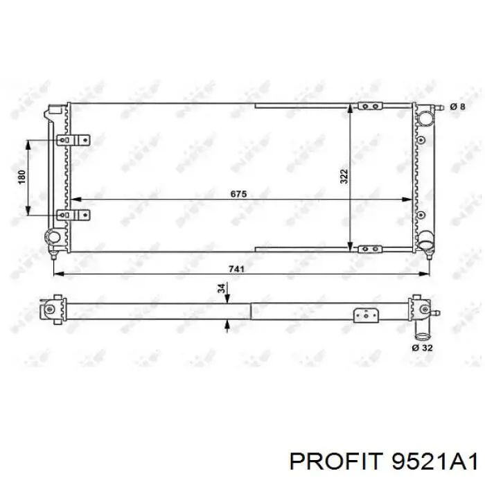 Радиатор 9521A1 Profit