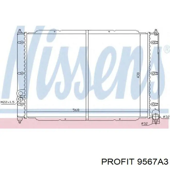 Радиатор 9567A3 Profit