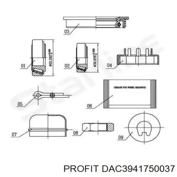 Подшипник ступицы DAC3941750037 Profit