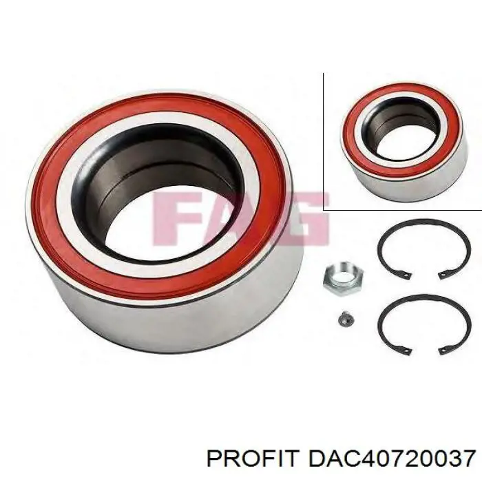 Подшипники задней ступицы Profit DAC40720037 цена, от 9.66 USD