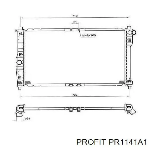 Радиатор PR1141A1 Profit