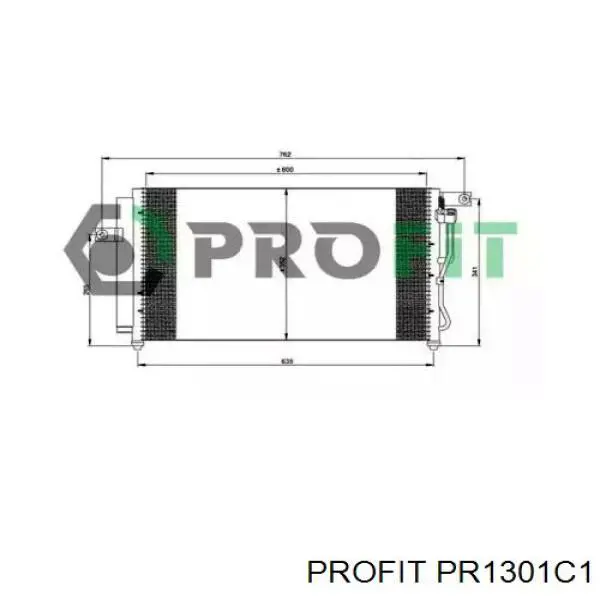 Радиатор кондиционера PR1301C1 Profit