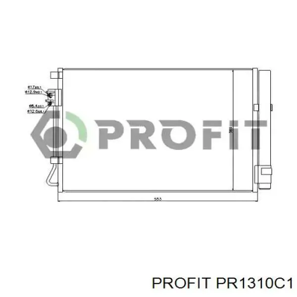 Радиатор кондиционера PR1310C1 Profit