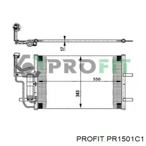 PR 1501C1 Profit радиатор кондиционера