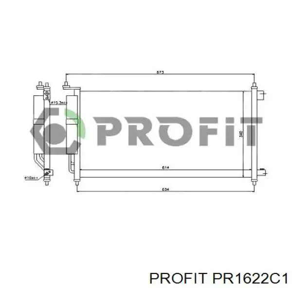 Радиатор кондиционера PR1622C1 Profit