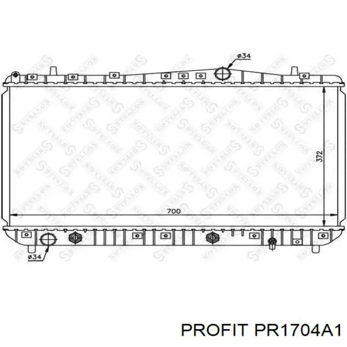 Радиатор охлаждения двигателя Profit PR1704A1 цена, от 67.64 USD