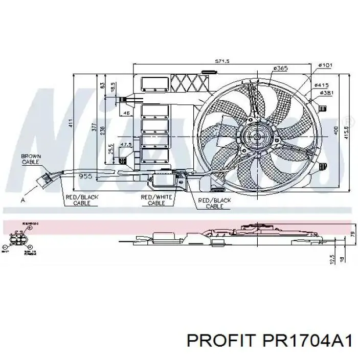 Радіатор охолодження двигуна PR1704A1 Profit