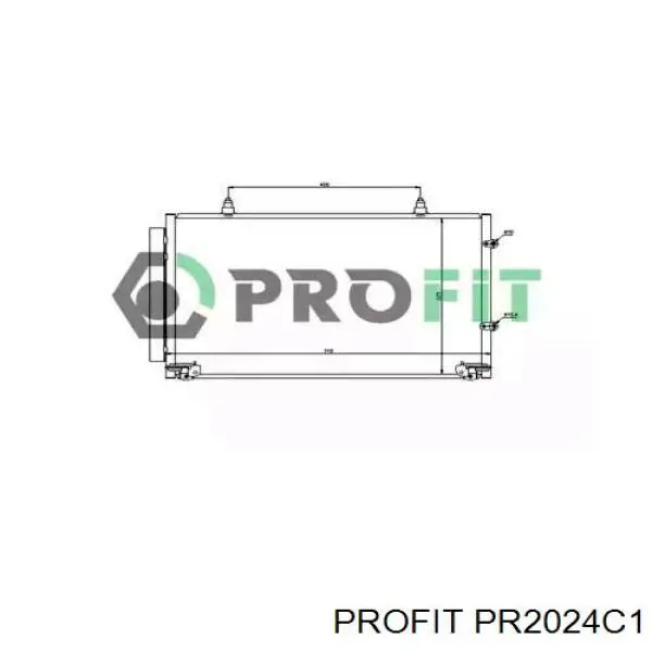 Радиатор кондиционера PR2024C1 Profit