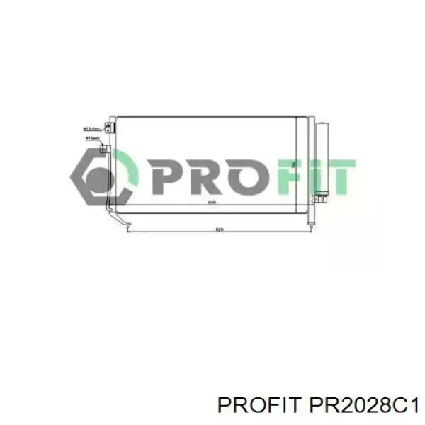 PR 2028C1 Profit радиатор кондиционера