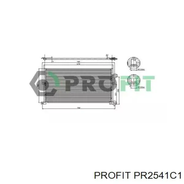 Радиатор кондиционера PR2541C1 Profit