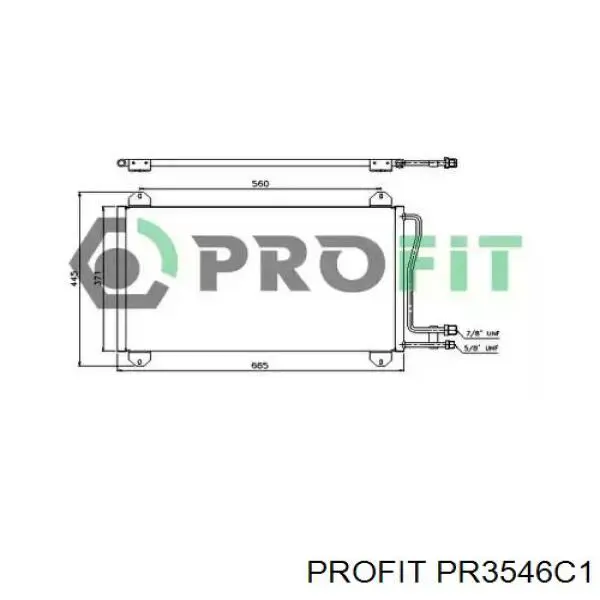 Радиатор кондиционера PR3546C1 Profit