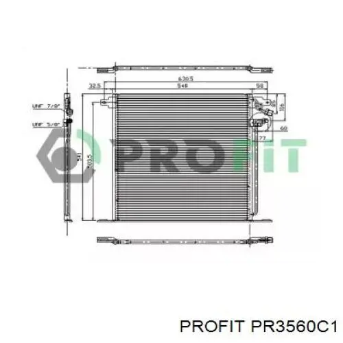 Радиатор кондиционера PR3560C1 Profit