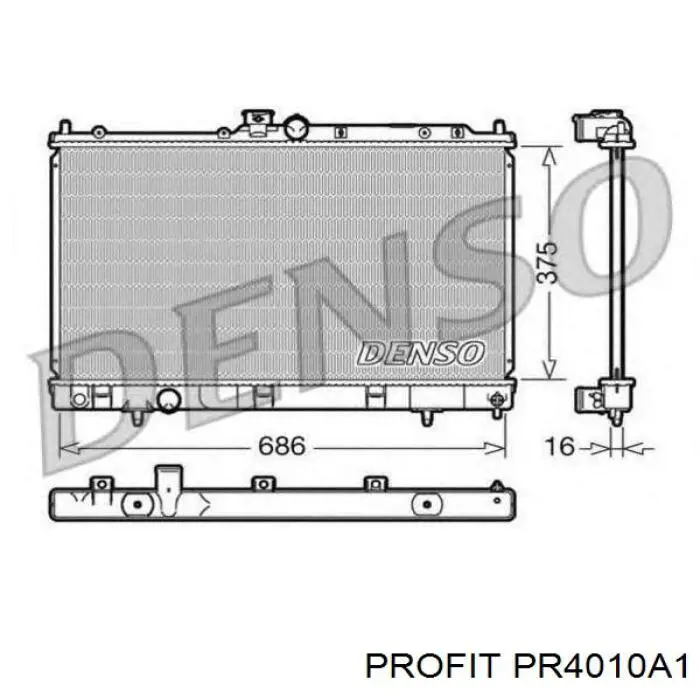 Купить 4010A1 Profit Радиатор водяной