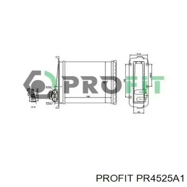 Радиатор печки 4525A1 Profit