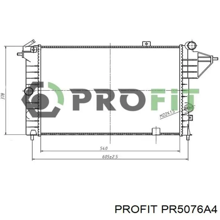 Радиатор PR5076A4 Profit