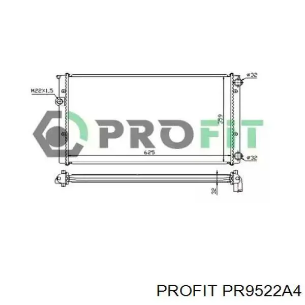 Радиатор PR9522A4 Profit