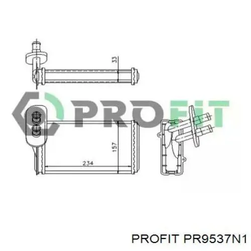 Радиатор печки PR9537N1 Profit