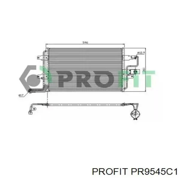 Радиатор кондиционера PR9545C1 Profit
