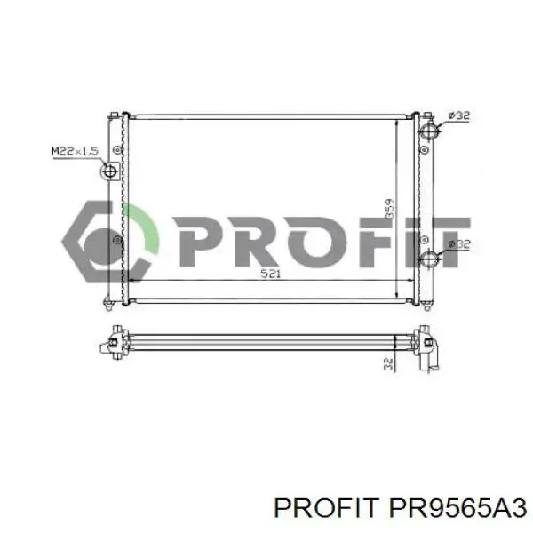 Радиатор PR9565A3 Profit