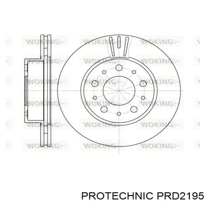 Тормоз дисковый передний Protechnic PRD2195 цена, от 29.88 USD