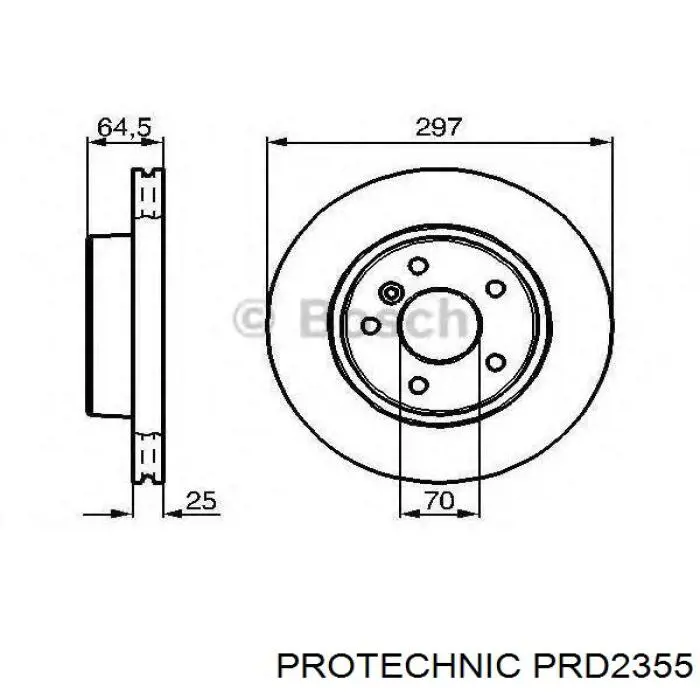 Купить PRD2355 Protechnic Ротор тормозной