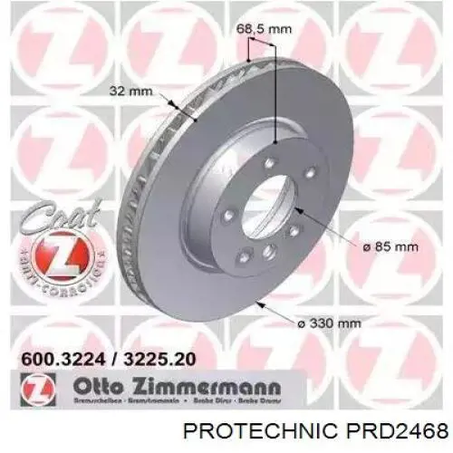 Купить PRD2468 Protechnic Ротор тормозной