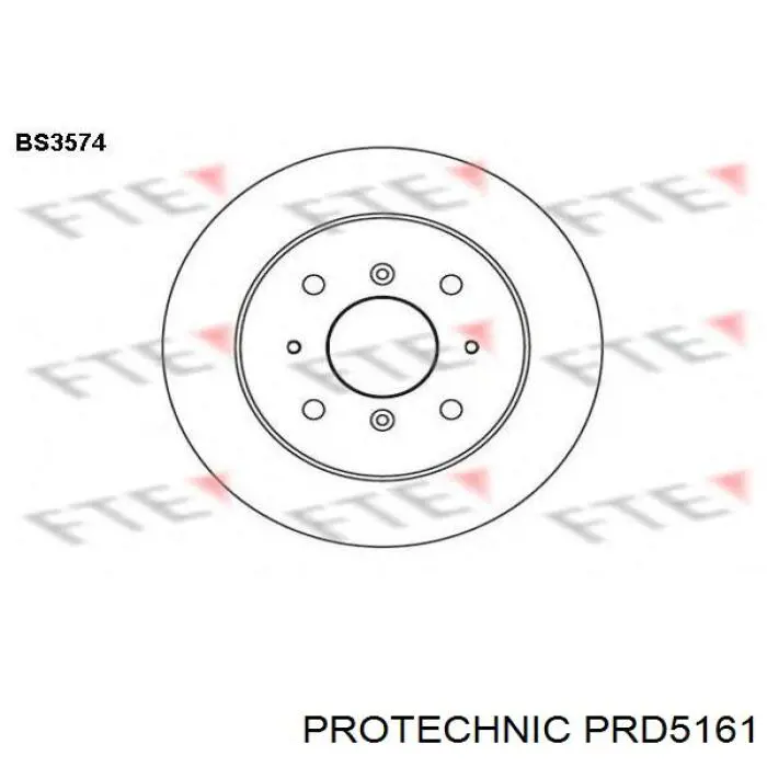 Задний тормозной диск Protechnic PRD5161 цена, от 18.56 USD