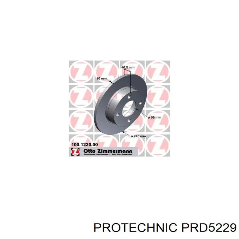 Тормозные диски PRD5229 Protechnic