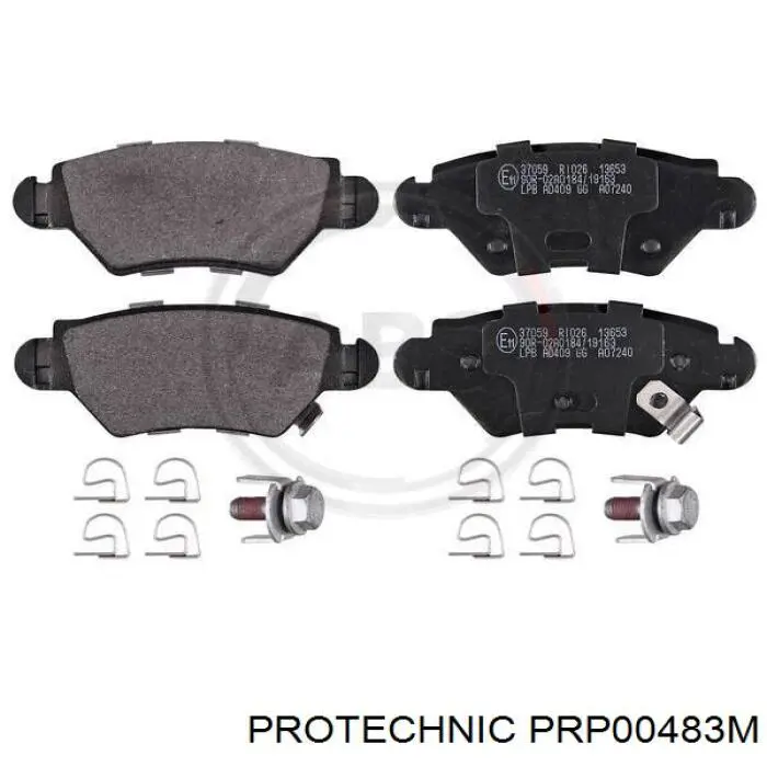 Купить PRP00483M Protechnic Колодки тормозные задние, дисковые