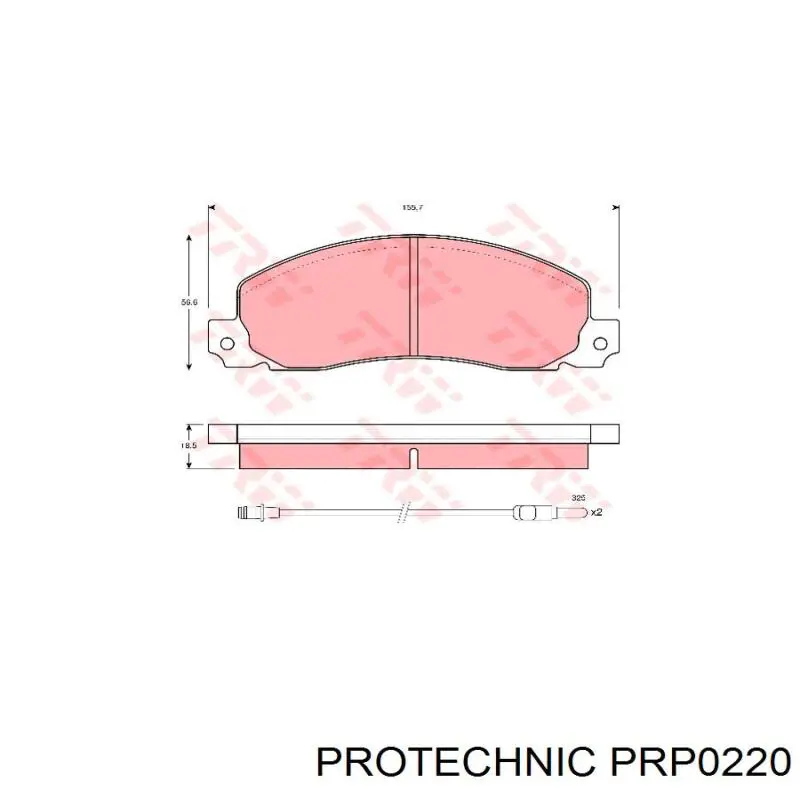 Передние тормозные колодки PRP0220 Protechnic