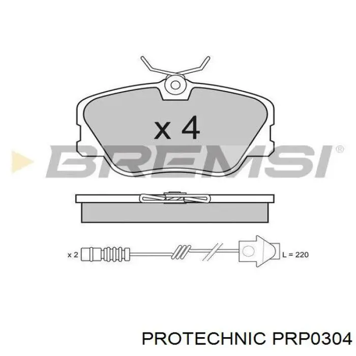 Колодки Protechnic PRP0304 цена, от 19.00 USD