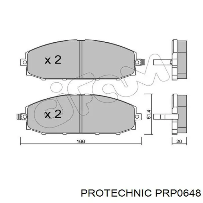 Колодки Protechnic PRP0648 цена, от 29.03 USD