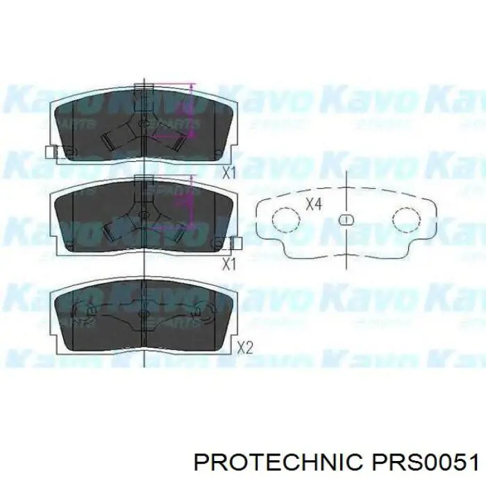 Задние барабанные колодки PRS0051 Protechnic