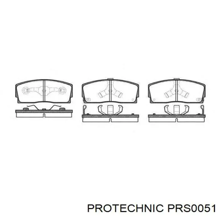 Купить PRS0051 Protechnic Задние барабанные тормозные колодки
