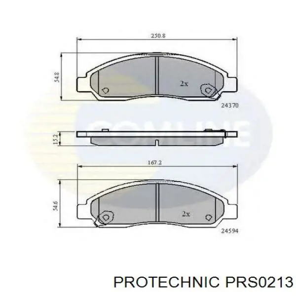 PRS0213 Protechnic Барабанные тормозные колодки