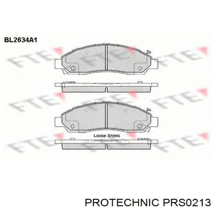 Купить PRS0213 Protechnic Задние барабанные тормозные колодки