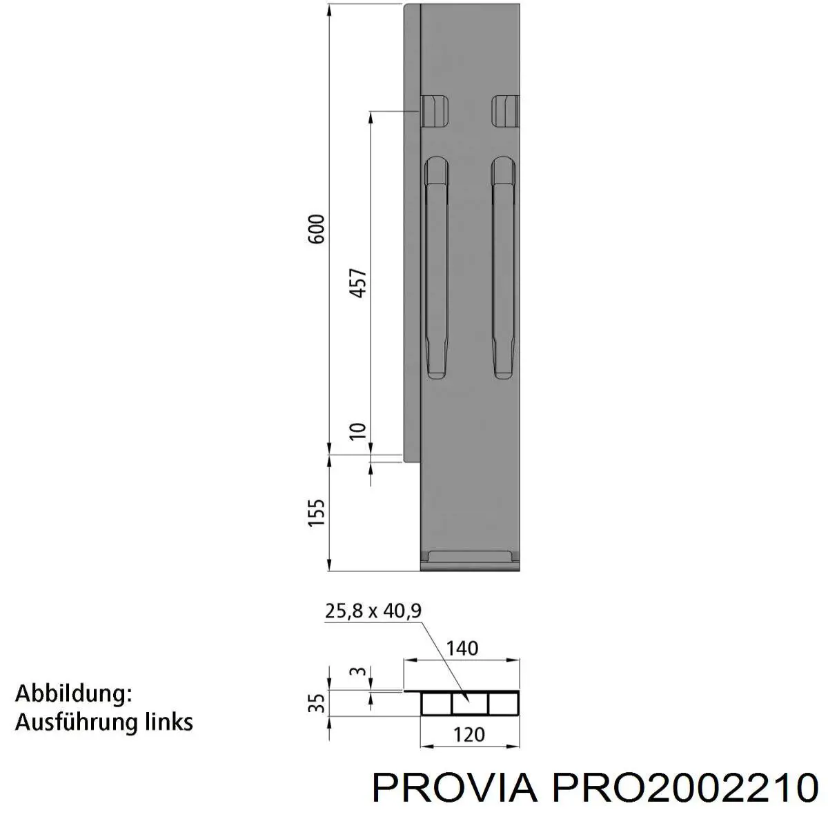 PRO2002210 Provia Разъем (головка) шлангов пневмосистемы