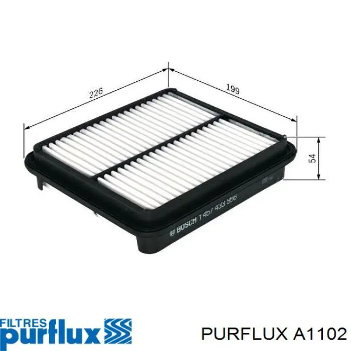 A1102 Purflux Воздушный фильтр двигателя