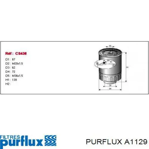 Воздушный фильтр A1129 Purflux