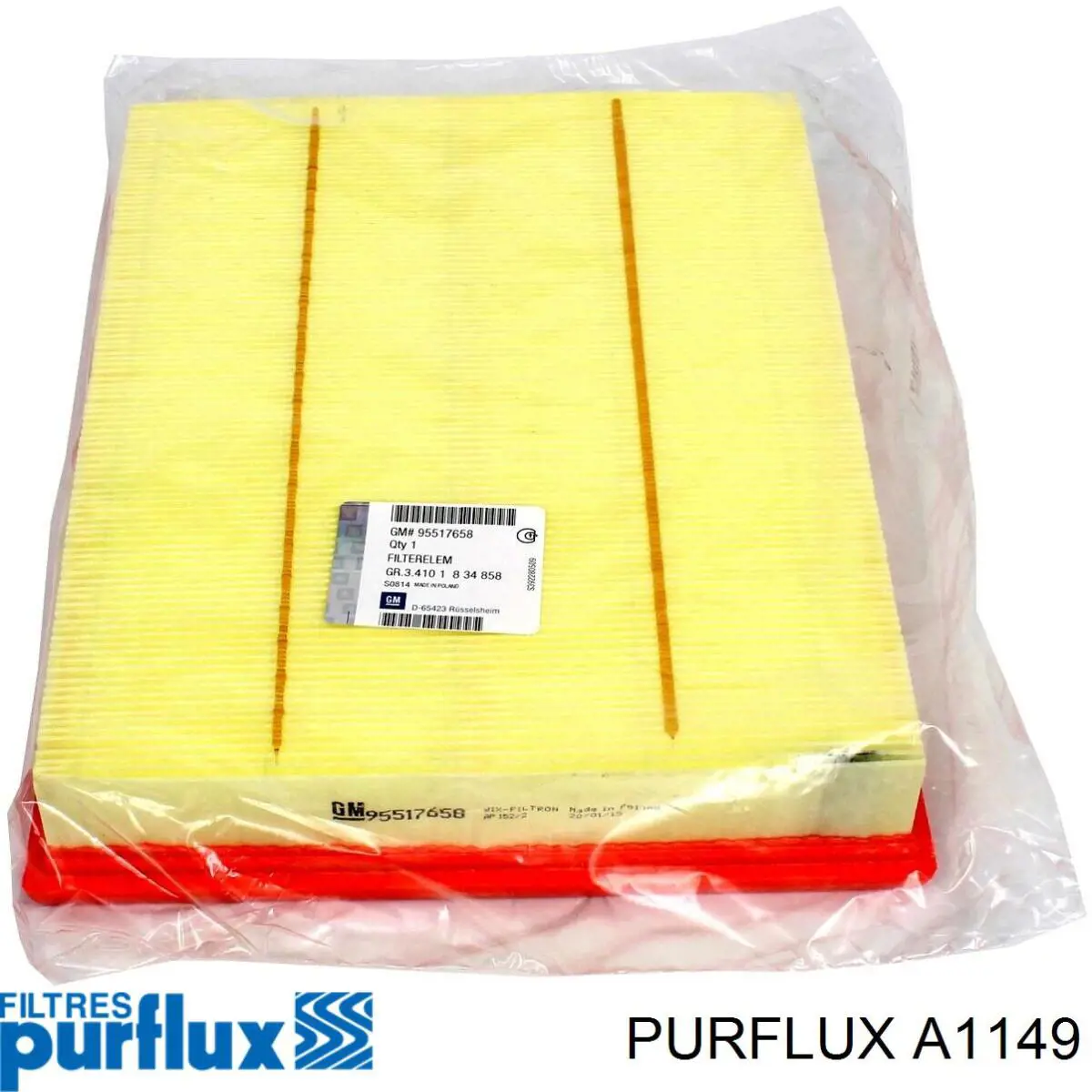 A1149 Purflux Воздушный фильтр двигателя