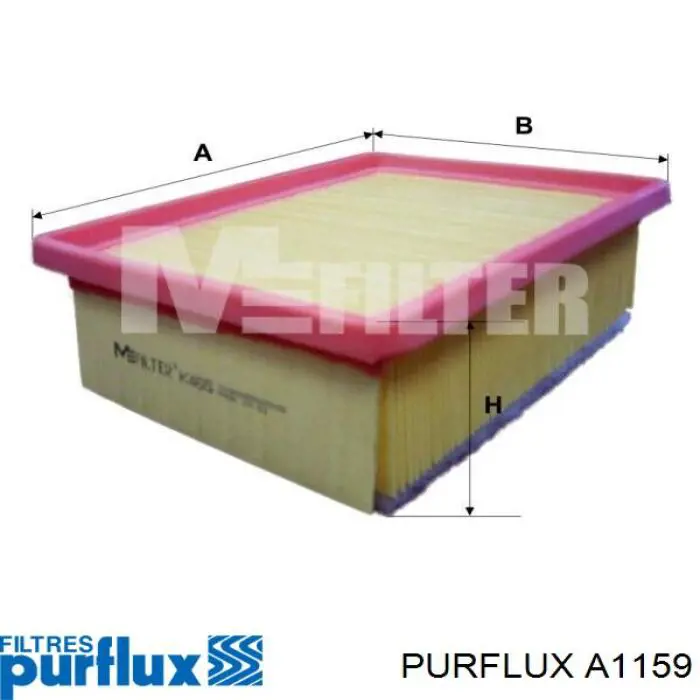A1159 Purflux Воздушный фильтр двигателя