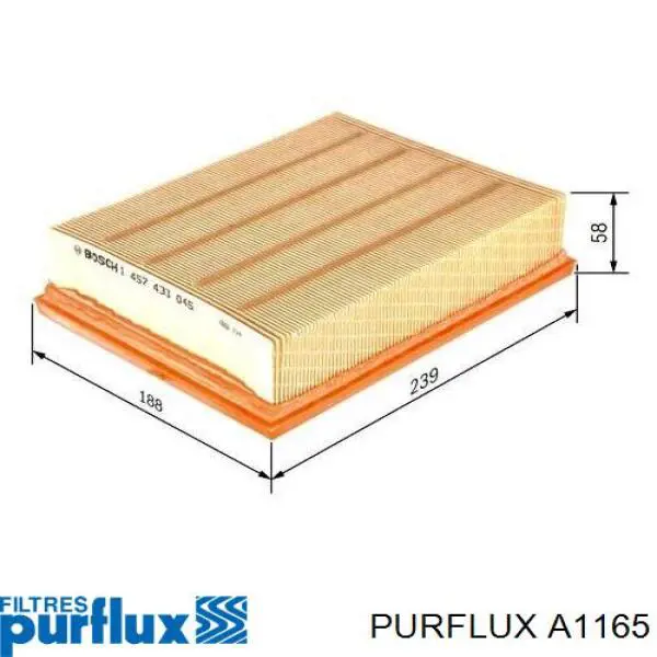 Воздушный фильтр A1165 Purflux