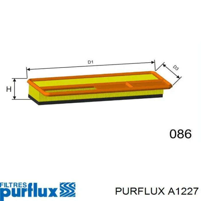 Воздушный фильтр A1227 Purflux