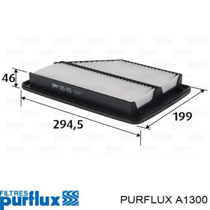 Элемент воздушного фильтра Purflux A1300 цена, от 10.71 USD
