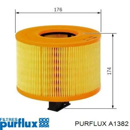 A1382 Purflux Воздушный фильтр двигателя
