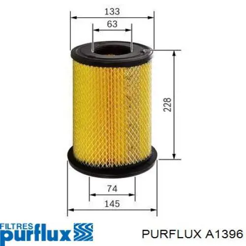 Filtro de aire A1396 Purflux