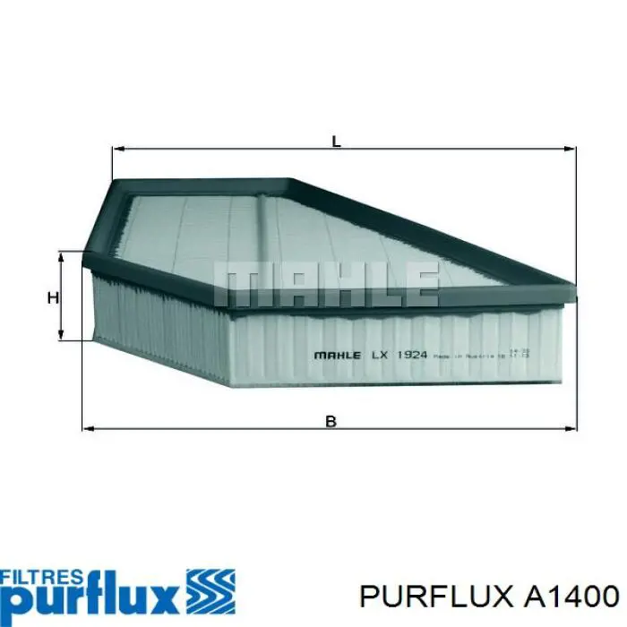 A1400 Purflux воздушный фильтр