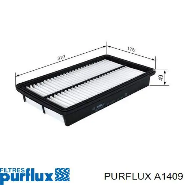 Filtro de aire A1409 Purflux