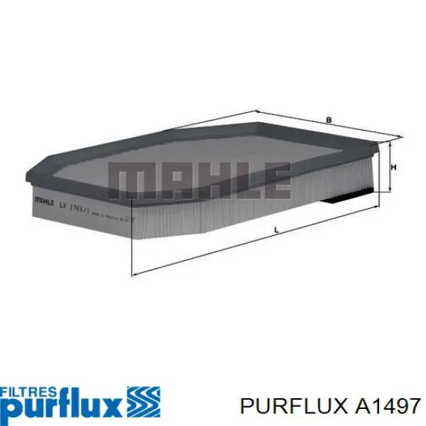 Воздушный фильтр A1497 Purflux