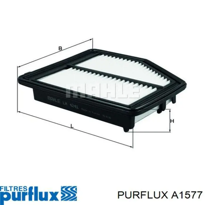 A1577 Purflux Воздушный фильтр двигателя